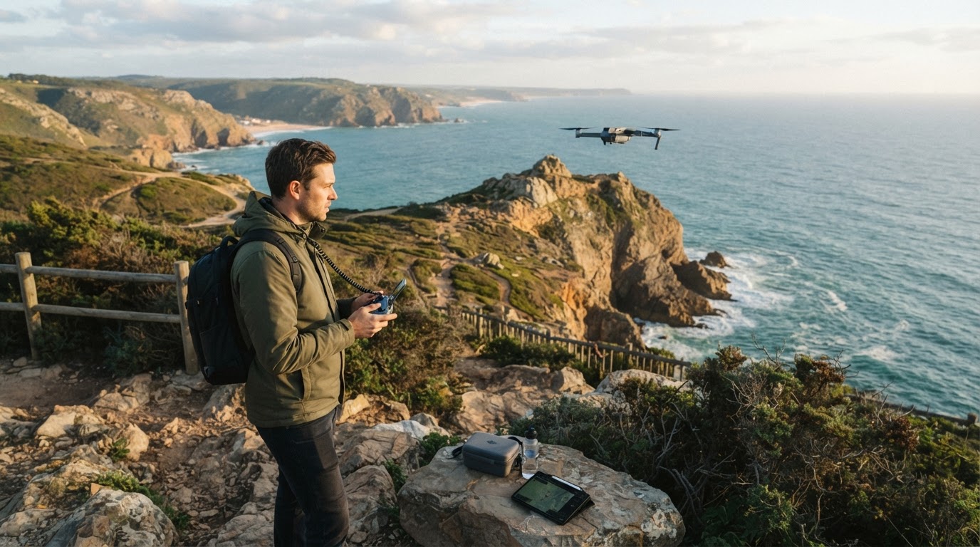 Editorial illustration for drone services.