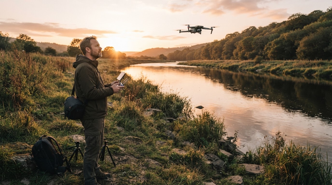 Editorial illustration for drone photography near me.